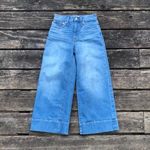 Madewell Wide Leg Crop Jeans Delancey Wash